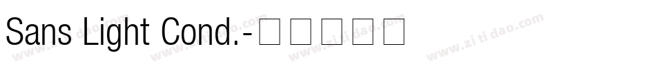 Sans Light Cond.字体转换